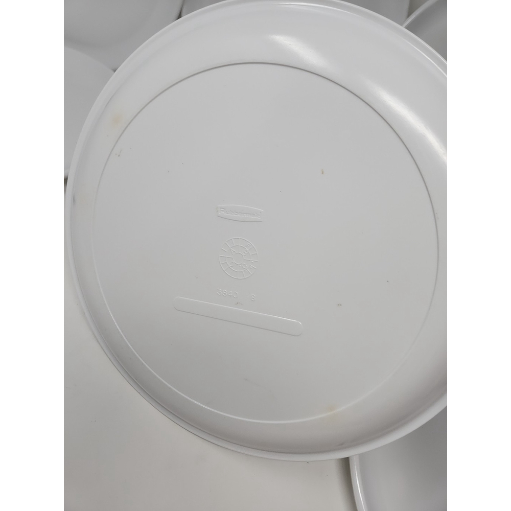Vtg Rubbermaid White Plastic Plates Set Of 10 #3840 Melamine 10.25" CottageCore - Picture 6 of 15